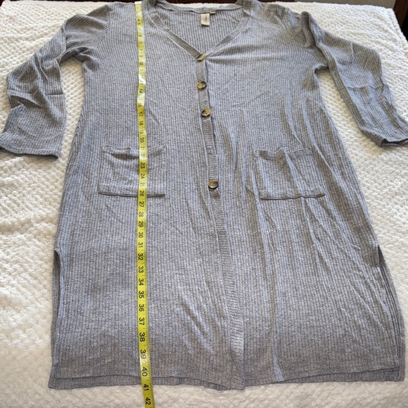 🧥 Women’s Evereve Allison Joy Button-Front Duster Cardigan – Size XL - Picture 2 of 8